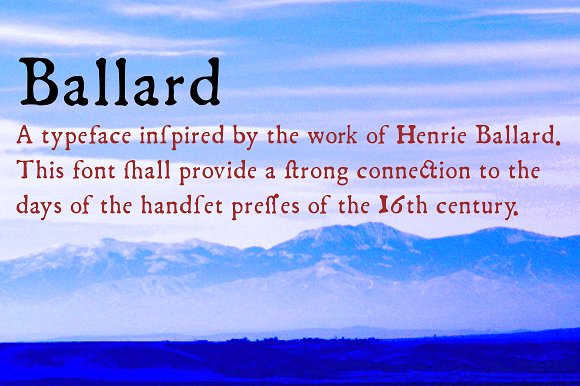 Ballard Font: Timeless Serif for Editorial Design