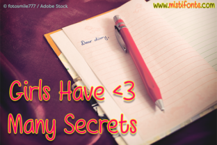 Girls Have Many Secrets Font