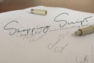 Shopping Script Font for Editorial Design