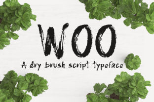 Woo: A Grungy Dry Brush Font